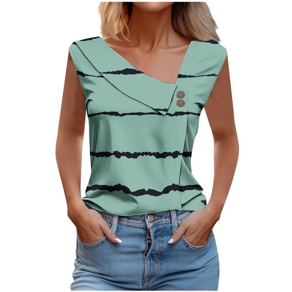 XuJwPNcy Cap Sleeve Tunic Tops for Women Summer Solid Color Basic Tshirt V Neck Button down Shirt Casual Loose Top