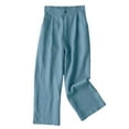 thumbnail image 1 of Yuzhih Capri Pants for Women Summer Fashion Solid Lounge Pants with Pockets High Waisted Wide Leg Capris, 1 of 2