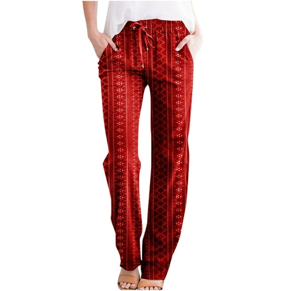 XuJwPNcy Capri Pants for Women Trendy Elastic Waist Drawstring Capris Casual Summer Eyelet Plus Size Pocket Trouser