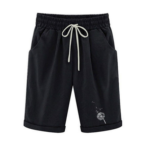 XuJwPNcy Capris Pants for Women Knee Length Drawstring SweatShorts Athletic Workout Casual Comfy Short pants