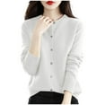 thumbnail image 1 of Yuzhih Cardigan Sweater for Women Long Sleeve Soft Tops Crewneck Solid Button down Sweater Coat 2024 Fall, 1 of 3