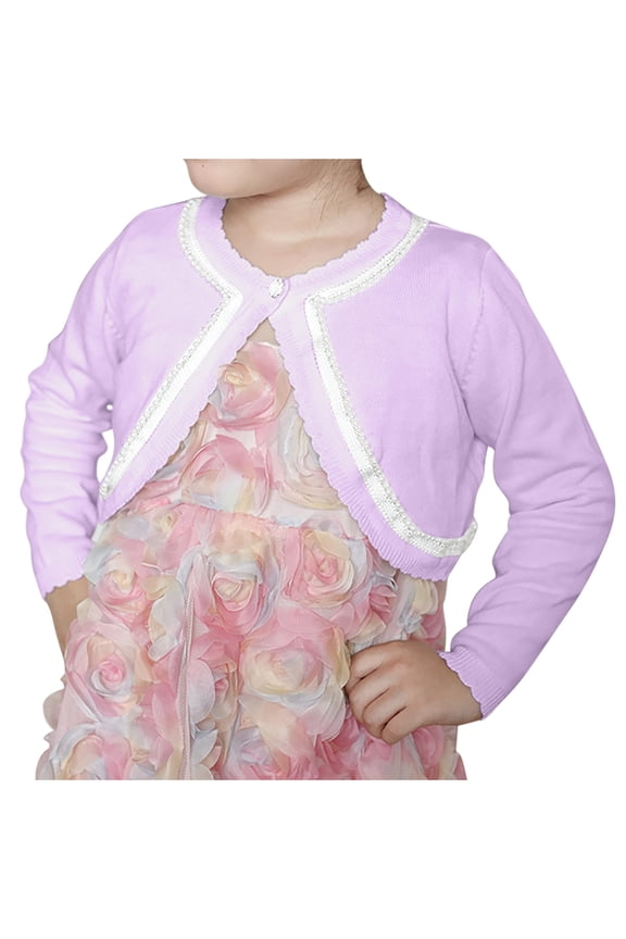 Children Girl's Cardigan Sweater Fall Solid Cover up Cropped Tops Long Sleeve Button Open Front