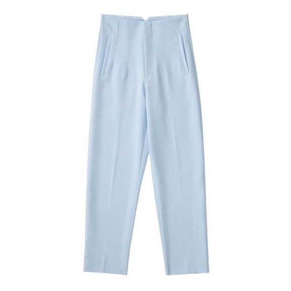 XuJwPNcy Dress Pants for Women Casual Solid High Waisted Pants Work Office Business Straight Leg Trousers with Pockets