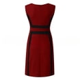 thumbnail image 1 of cfhntfmh Dresses for Women Trendy Crewneck Vintage Work Dress Summer Sleeveless Business Block Color Dresses, 1 of 5