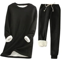 Thermal Fleece Lined Women’s Sweatsuit – Cozy Two-Piece Loungewear Set