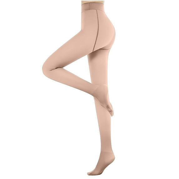 Yuzhih Fleece Lined Tights for Women 2024 Fall Winter Warm Pantyhose High Waised Leggings Stockings