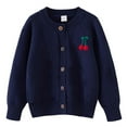 thumbnail image 1 of XuJwPNcy Girl's Cardigan Sweater Button down Long Sleeve Embroidery Open Front Fall Knitted Sweaters Tops, 1 of 3