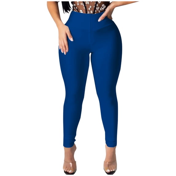 Yuzhih Leggings for Women Casual Stretch Zip off Work Business Leggings High Waisted Slimming Ankle Length Tights