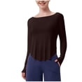 thumbnail image 1 of XuJwPNcy Long Sleeve Workout Tops for Women Athletic Sun Protection Shirts Running Gym Clothes Lightweight Hiking Top, 1 of 5
