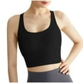 thumbnail image 1 of XuJwPNcy Longline Sports Bras for Women Padded Athletic Yoga Bra Crisscross Back Crop Workout Tank Top Black, 1 of 6