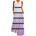 thumbnail image 1 of XuJwPNcy Maxi Dresses for Women Loose Sleeveless Print Tank Dresses Casual V Neck Vacation Sundress with Pockets, 1 of 5