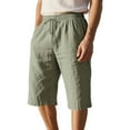 thumbnail image 1 of XuJwPNcy Men's Beach Cotton Shorts High Waist with Drawstring Lightweight for Summer Outdoor Casual Lounge Short Pant, 1 of 7