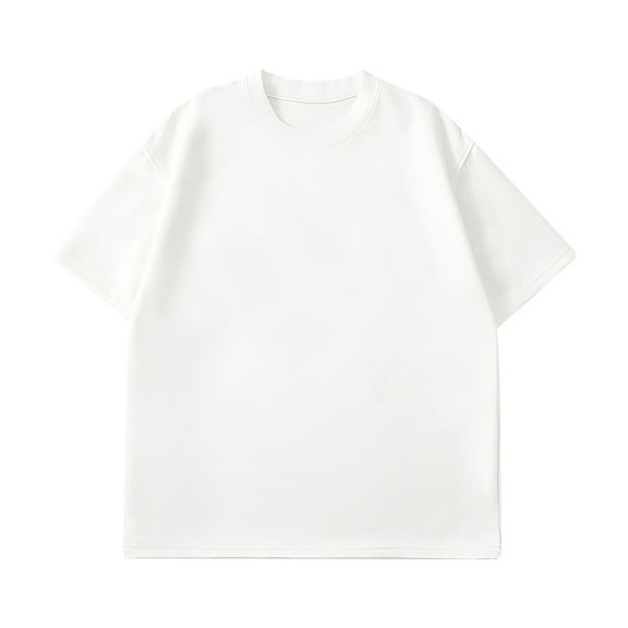 XuJwPNcy Men's Big and Tall Crew Neck T-Shirts Casual Short Sleeve Solid Color Tees Shirt Plus Size Summer Basic Tops