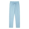 thumbnail image 1 of XuJwPNcy Men's Casual Lounge Pants Elastic Waist Drawstring Beach Summer Fall Pants Lightweight Straight Leg Trousers, 1 of 7