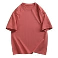 thumbnail image 1 of XuJwPNcy Men's Cotton T-Shirts Oversized Unisex Short Sleeves Casual Loose Solid Color Basic Tee Tops Summer Loose Shirts, 1 of 5