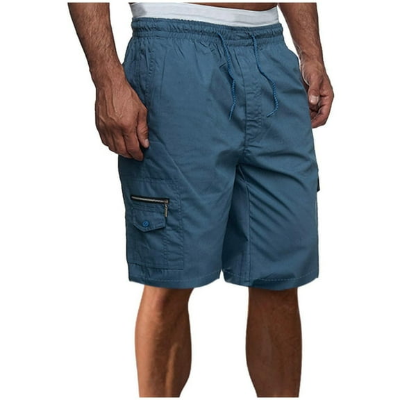 XuJwPNcy Men's Hiking Cargo Shorts Solid Color Quick Dry Lightweight Casual with Pockets Straight Leg for Work Outdoor