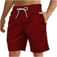 thumbnail image 1 of XuJwPNcy Men's Stretch Shorts Casual Classic Fit Drawstring Summer Beach Vacation Shorts with Pockets Shorts for Men, 1 of 4