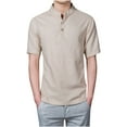 thumbnail image 1 of XuJwPNcy Mens Big and Talls Short Sleeve Tops Summer Button Front Collare Beach Shirts Lightweight Casual Clothes, 1 of 6