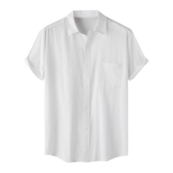 XuJwPNcy Mens Short Sleeve Button down Shirts Lightweight Breathable Casual Collared Dress Shirts for Men S-XXl