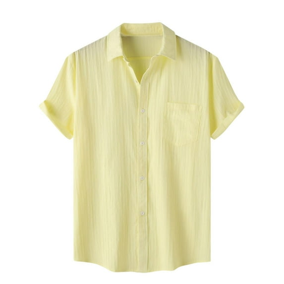XuJwPNcy Mens Short Sleeve Button down Shirts Lightweight Breathable Casual Collared Dress Shirts for Men S-XXl