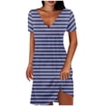 thumbnail image 1 of XuJwPNcy Mini Dress for Women V Neck Short Sleeve Short Tunic Dresses Going out Party Shirt Dresses, 1 of 5