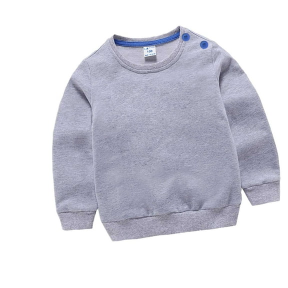 XuJwPNcy Newborn Boys Girls Crewneck Sweatshirt Girls Long Sleeve Cotton Pullover Tops Infant Baby Solid T-Shirt