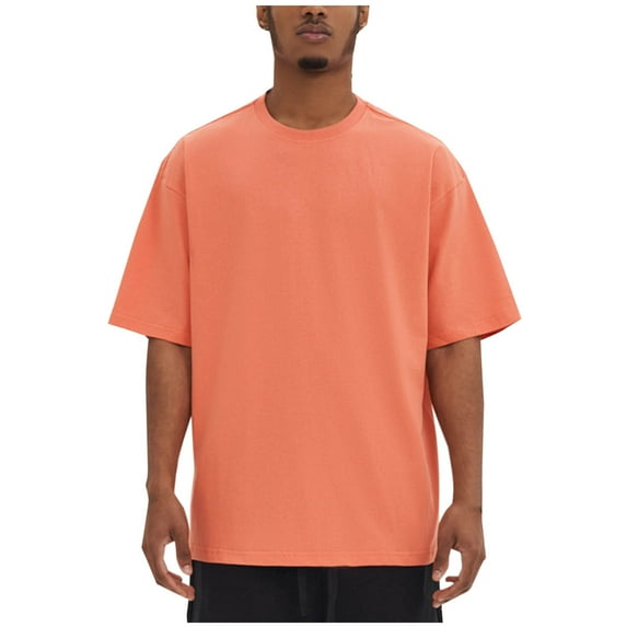 XuJwPNcy Oversized T Shirts Mens Loose Fit Vintage Solid Color Tee Shirt Short Sleeve Streetwear Casual T-Shirts