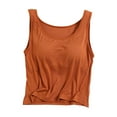 thumbnail image 1 of Yuzhih Pajama Cropped Tank Tops with Built in Bra Summer Soft Comfy Loungewear Basic Pjs Tank Tops, 1 of 3