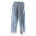 thumbnail image 1 of XuJwPNcy Pajama Pants Women Fuzzy Plush Warm Pjs Pants Fleece Lounge Sleepwear Fashion Solid Color Thermal Bottoms with Pocket, 1 of 3