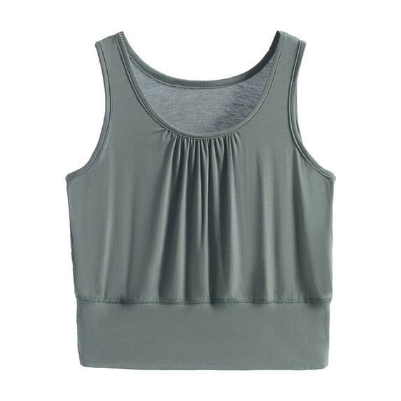 XuJwPNcy Pajama Tank Tops for Women Summer Fashion Basic Solid Ruched Pjs Sleepwear Scoop Neck Sleeveless Shirts