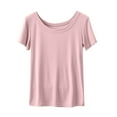 thumbnail image 1 of XuJwPNcy Pajama Tops for Women Summer Soft Comfy Sleepwear Round Neck Short Sleeve Casual Pjs Shirts, 1 of 6