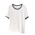 thumbnail image 1 of XuJwPNcy Pajamas Top for Women Sleep T-Shirt Crew Neck Short Sleeve Sleepwear Soft Pjs Tshirts Loose Comfy Lounge Shirt, 1 of 6