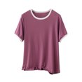 thumbnail image 1 of XuJwPNcy Pajamas Top for Women Sleep T-Shirt Crew Neck Short Sleeve Sleepwear Soft Pjs Tshirts Loose Comfy Lounge Shirt, 1 of 6