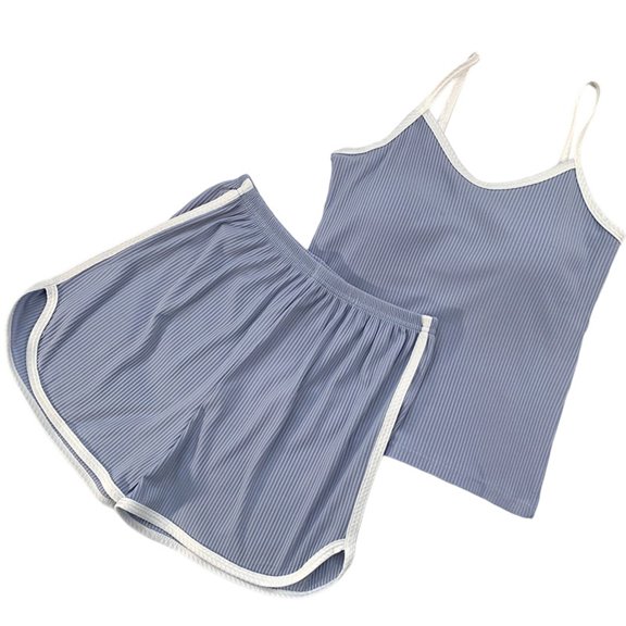 XuJwPNcy Pajamas for Women 2 Piece Lounge Sets Cami Top and Shorts Pj Set Two Piece Pajama Set Sleepwear Sleep Set