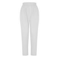 thumbnail image 1 of XuJwPNcy Pants for Women Casual Stretch Elastic Waist Plus Size Pants High Waisted Straight Leg Long Trousers, 1 of 4