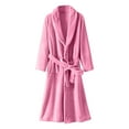 thumbnail image 1 of cfhntfmh Plush Robe for Women Flannel Fleece Bathrobe Winter Soft Cozy Warm Pajamas Shower Nightgown Housecoat Womens Clothes, 1 of 4