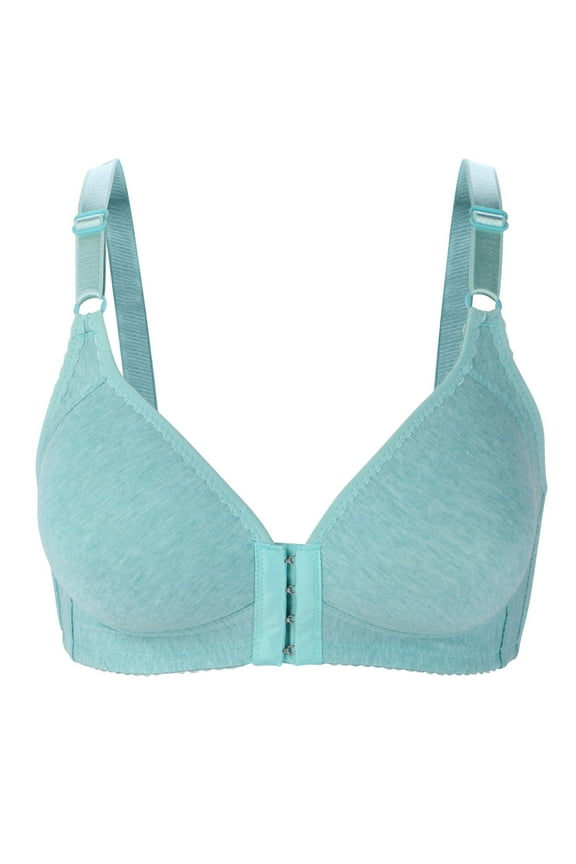 Push up Bra for Women Plus Size Comfort Breathable Front Closure Bras Low Cut Full Coverage Underwear