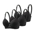thumbnail image 1 of XuJwPNcy Push up Bras for Women Floral Lace Underwire Soft Everyday Bras with Support Seamlesss Tshirt Bralettes 3 Pack, 1 of 3