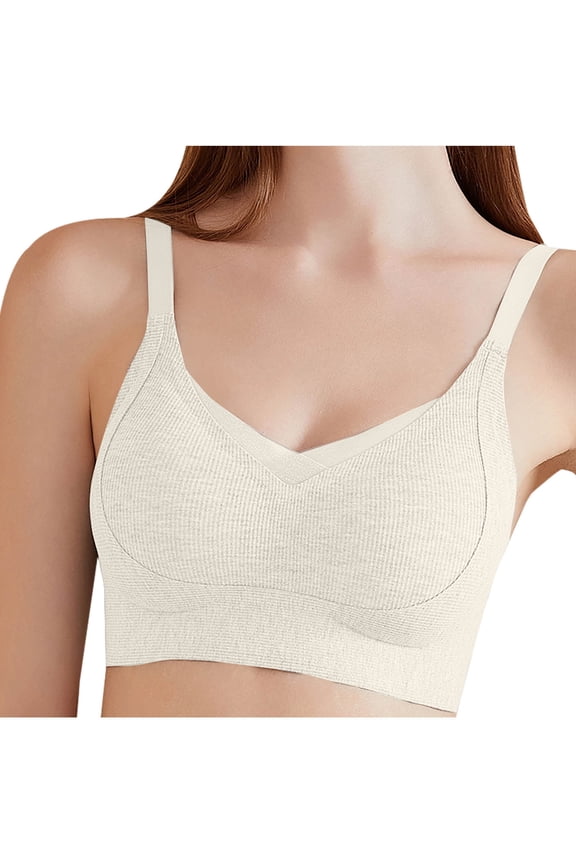 Push up Bras for Women Wireless Bra Soft Seamless Comfortable Wire Free Bralette with Support