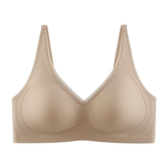 XuJwPNcy Seamless Front Closure Bras for Women with Soft Support Full Coverage Everyday Bra Non-padded Wireless Bralette