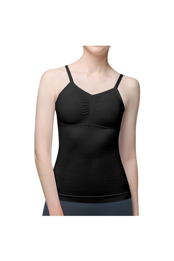 Shapewear Camisoles with Built in Bra Tank Tops for Women Body Shaper Padded Tanks Shirts
