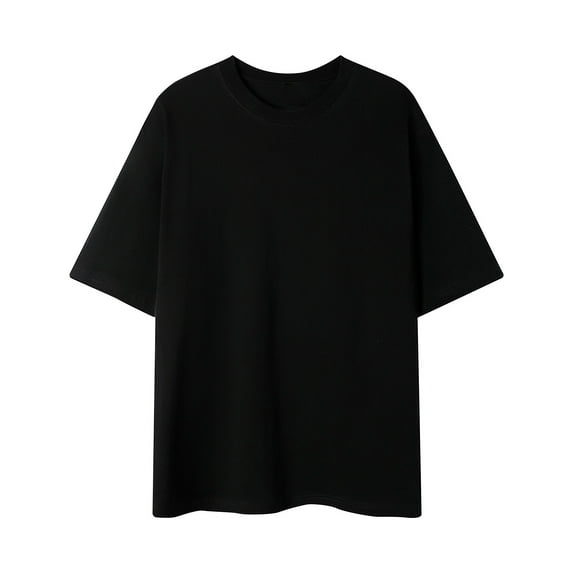 XuJwPNcy Shirt for Men Big and Talls Short Sleeve Cotton Round Neck Summer T-Shirts Comfort Soft Solid Undershirts