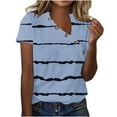 thumbnail image 1 of XuJwPNcy Short Sleeve Shirts for Women V-Neck Tops Loose Casual Summer Tees Button down Blouses Fashion Summer Tunic, 1 of 5
