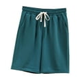 thumbnail image 1 of XuJwPNcy Shorts for Women Drawstring High Waisted Fashion Solid Shorts with Pockets Summer Beach Short Pants, 1 of 4