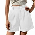 thumbnail image 1 of Yuzhih Shorts for Women Trendy Summer Ehigh Waisted Wide Leg Business Casual Dressy Shorts with Pockets, 1 of 6