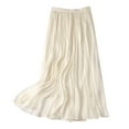 thumbnail image 1 of XuJwPNcy Skirts for Women Summer a Line Flowy Casual Elastic High Waist Skirts Plus Size Pleated Skirts, 1 of 4