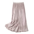 thumbnail image 1 of Yuzhih Skirts for Women Summer a Line Flowy Casual Elastic High Waist Skirts Plus Size Pleated Skirts, 1 of 4