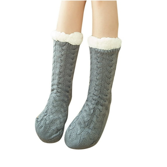 XuJwPNcy per Fuzzy Socks for Women Winter Warm Thick Thermal Cozy Plush Non Soft Fleece Socks for Christmas