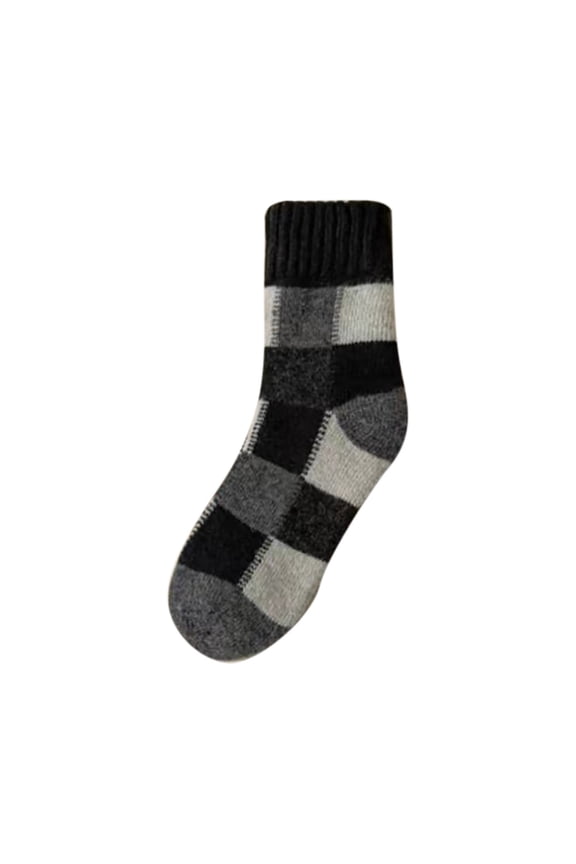Socks for Women Plaid Wool Blend per Socks Cozy Winter Warm Soft Plush Thick Crew Socks
