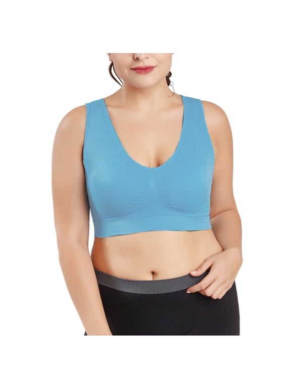 Sports Bras for Women Comfortable Wireless Bras Full-Coverage Pullover Bra Push up Seamless T-Shirt Bra